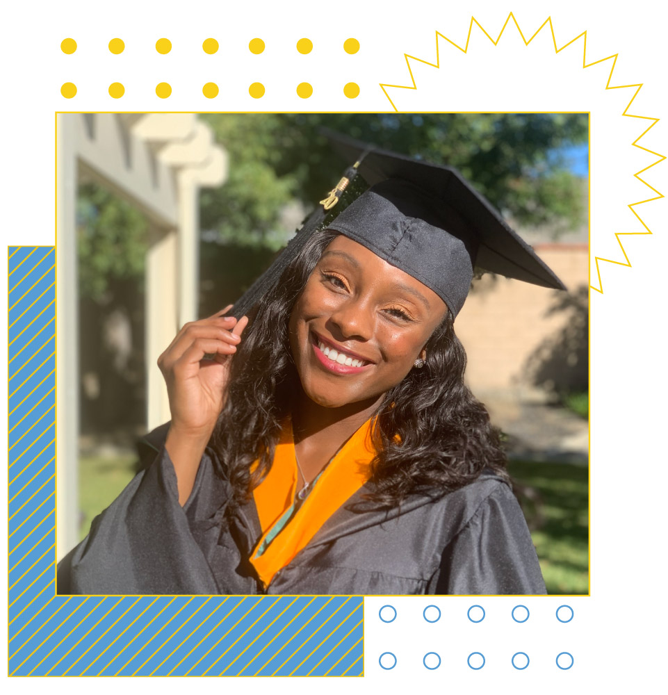 Photo of Cameron Grant in academic regalia