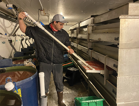 Paul Cook at a Fish Hatchery