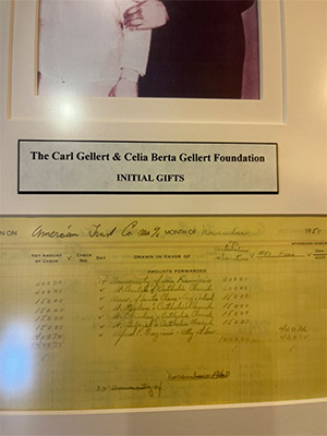 Image of the Gellert foundation initial gifts