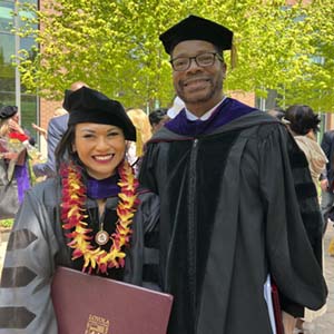 Veronica Palustra receiving a degree