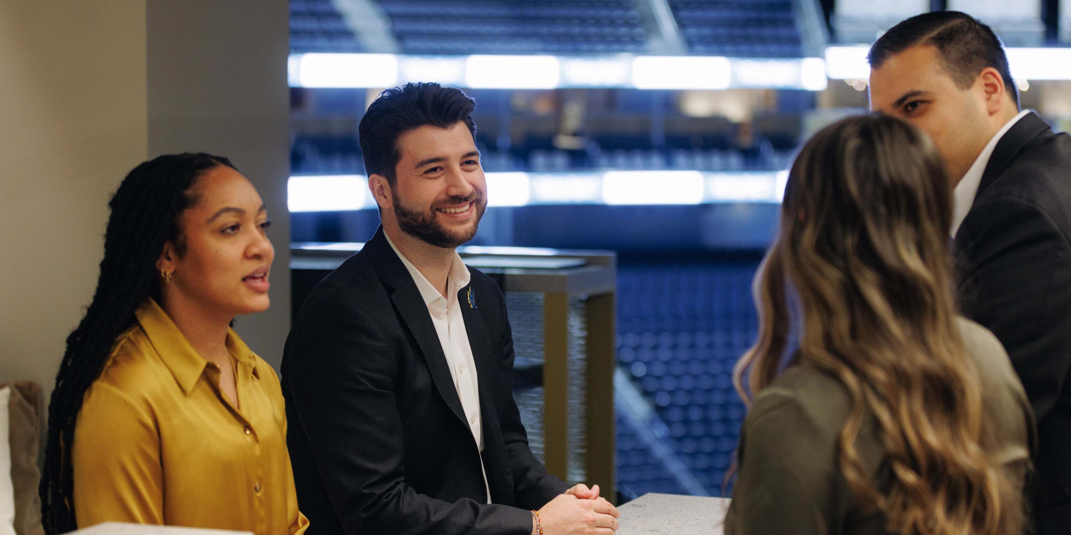 usf sport management student visiting the chase center in SF