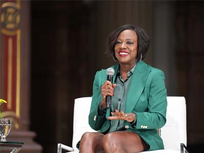 Viola Davis on stage at the Silk Speaker Series