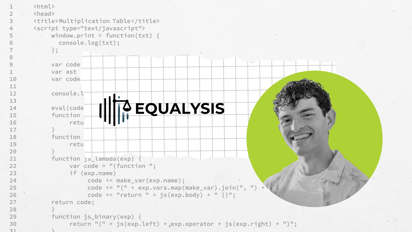 Ian Duke next to the Equalysis logo