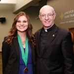 Student awarded with a medal