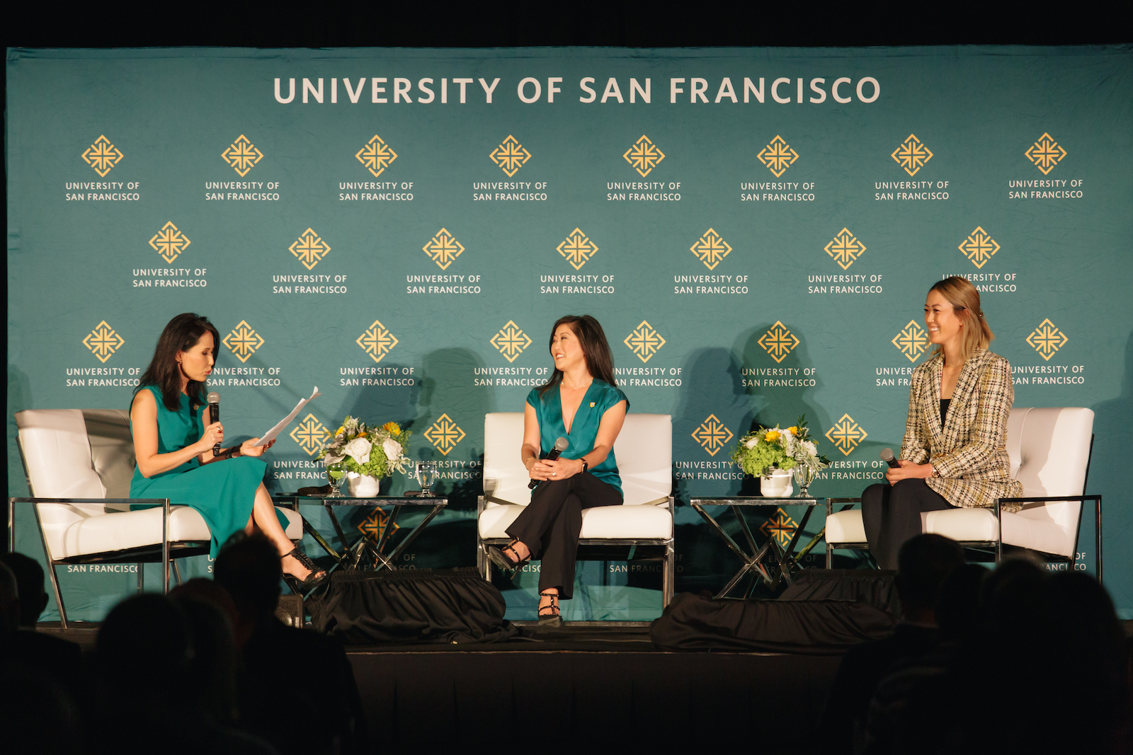 Vicky Ngyuen, Kristi Yamaguchi, and Michelle Wie West