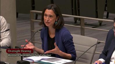 Jennifer Sturdy at oversight hearing