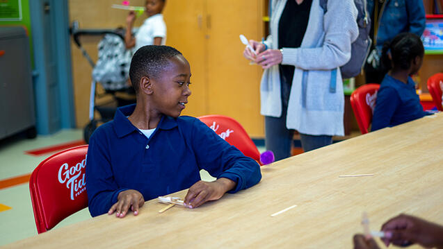 young student in classroom