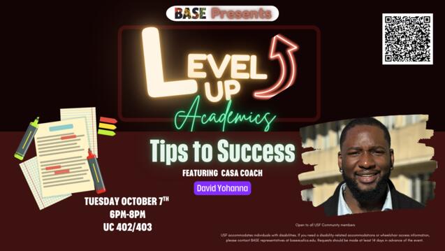 Read event detail: Level Up Academics: Tips for Success