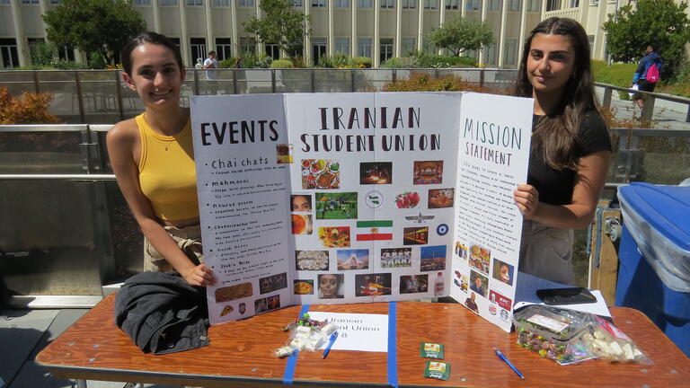 Dorreen Darya-Bari ’25 and Shireen Charalaghi ’24, co-presidents  