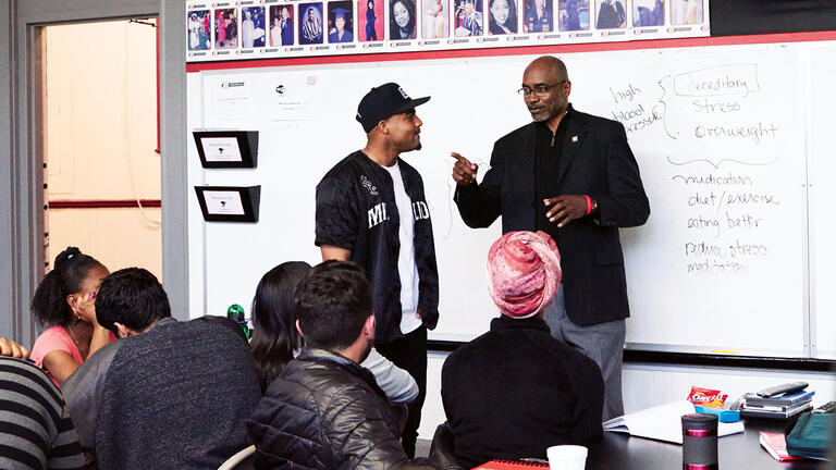 Joe Marshall talking to class at Alive & Free headquarters