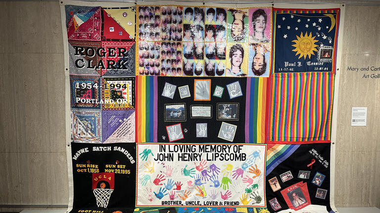 Block of AIDS Memorial Quilt.