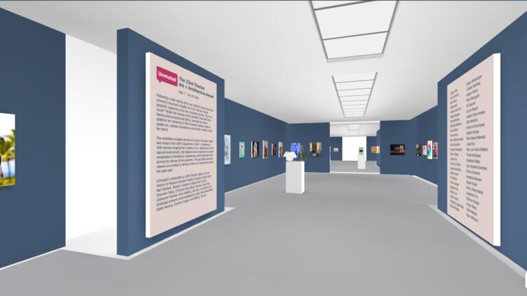 Virtual set up of the exhibit