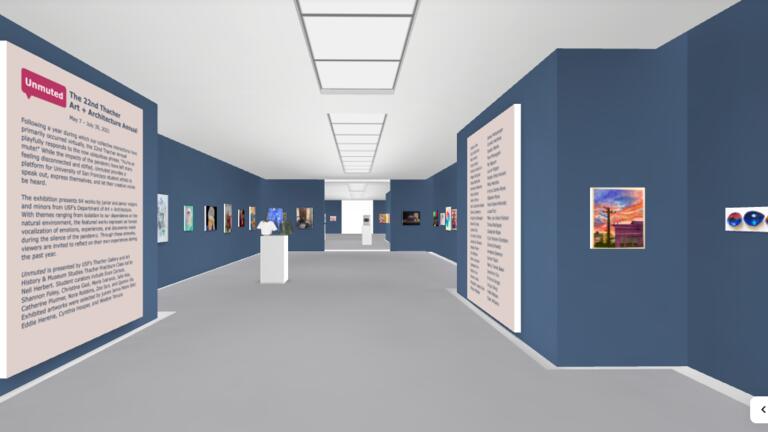 Virtual set up of the exhibit