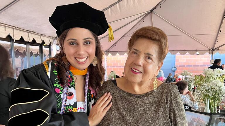 Olivia Ceja with one grandmother