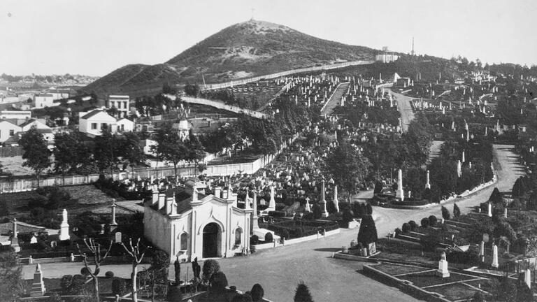 Lone mountain and the surrounding area