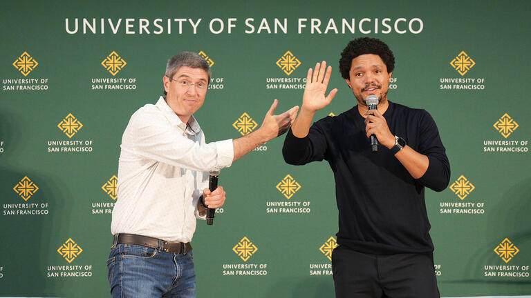 Dr. Michael Goldman and Trevor Noah