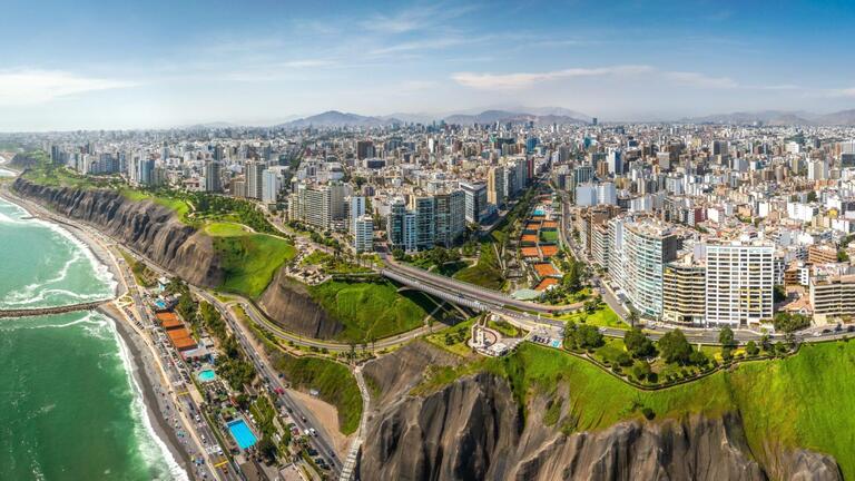 Lima Peru view of city 