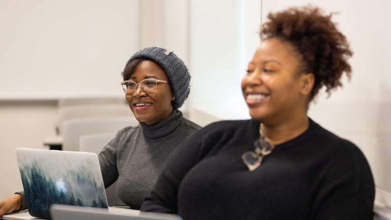 students in class at the OC campus