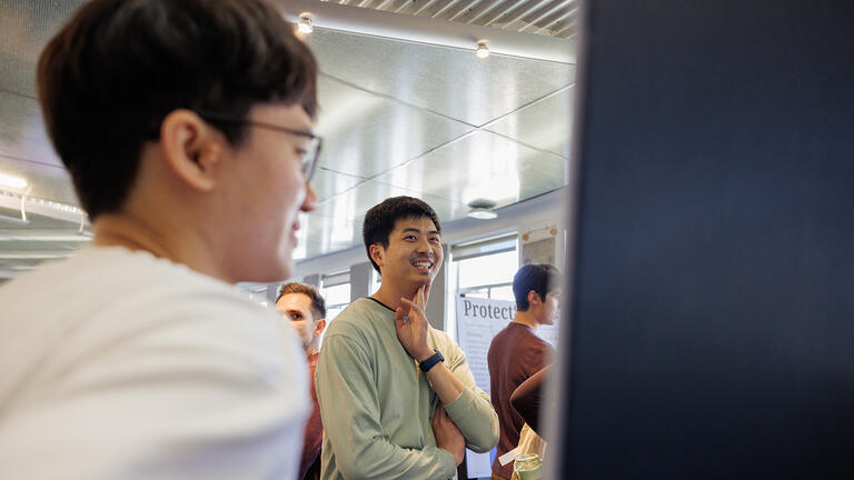 students smile in the Innovation Hive