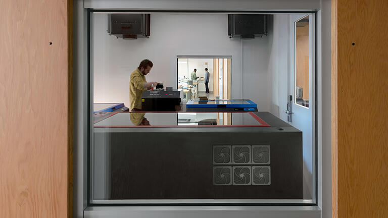Wood framing window in Innovation Hive