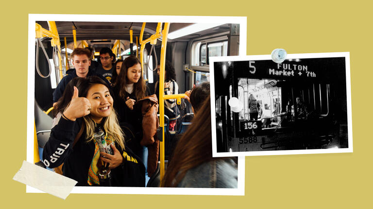 Students Riding the 5