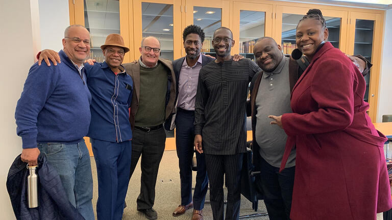Jonathan Greenberg posing with other Interfaith Nonviolence Initiative folks