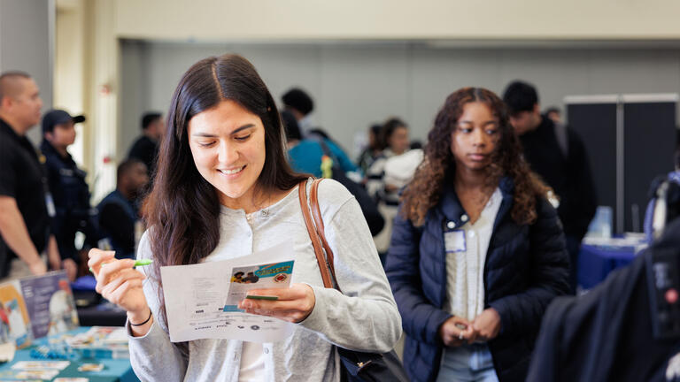 Student at Career Fair