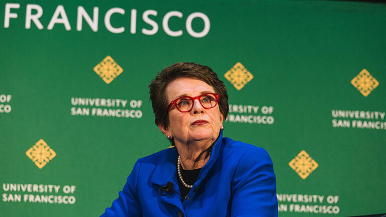 Billie Jean King at the Silk Speaker Series