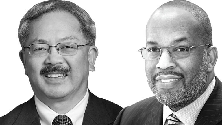 San Francisco Mayor Ed Lee (left) and Kaiser Permanente CEO Bernard J. Tyson (right)