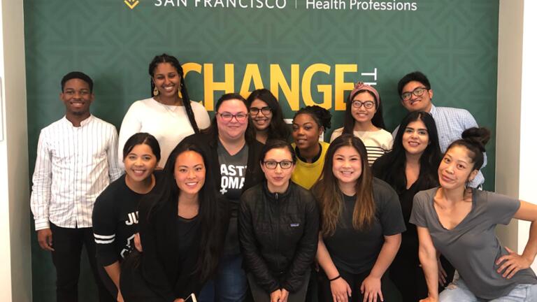 MPH Dean Medal Winner Amy Ma (second from right) and her peers