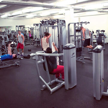 Weight room machines