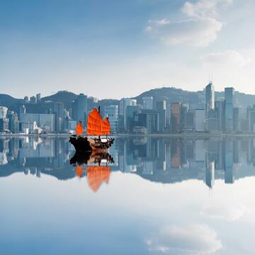 Junk boat in Hong Kong