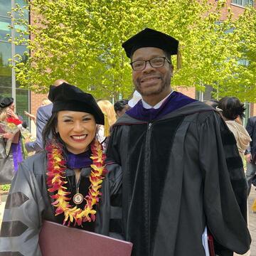 Veronica Palustra receiving a degree.