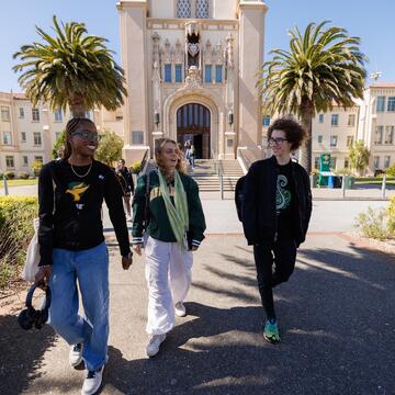 Students on Lone Mountain