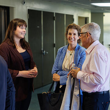 Faculty chatting