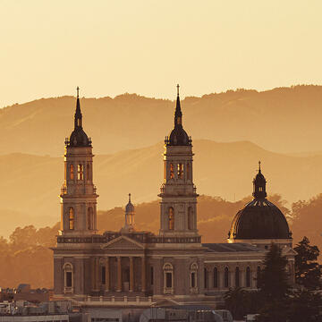 Church at dawn.