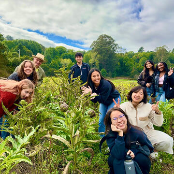 Hospitality class visits Star Route Farms for a class project.