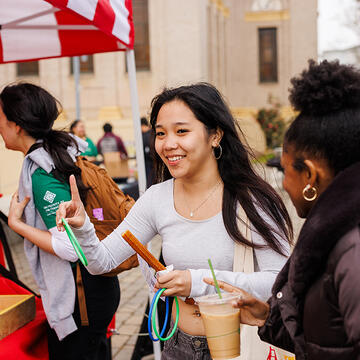 Student at the Day of the Dons campus carnival