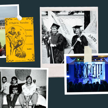 a collage of images showing popular san francisco activities throughout time