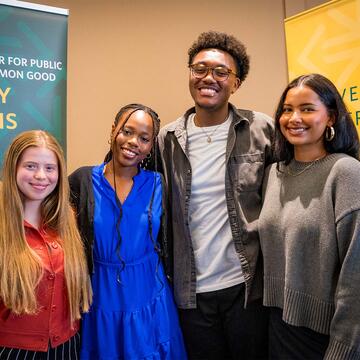 Four students from the McCarthy Center