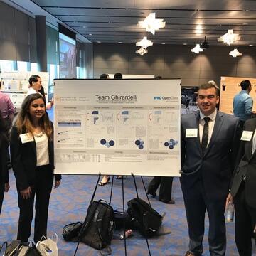 USF Students Pose with Winning Poster