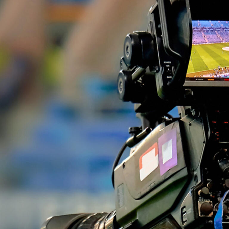 Camera recording sporting event