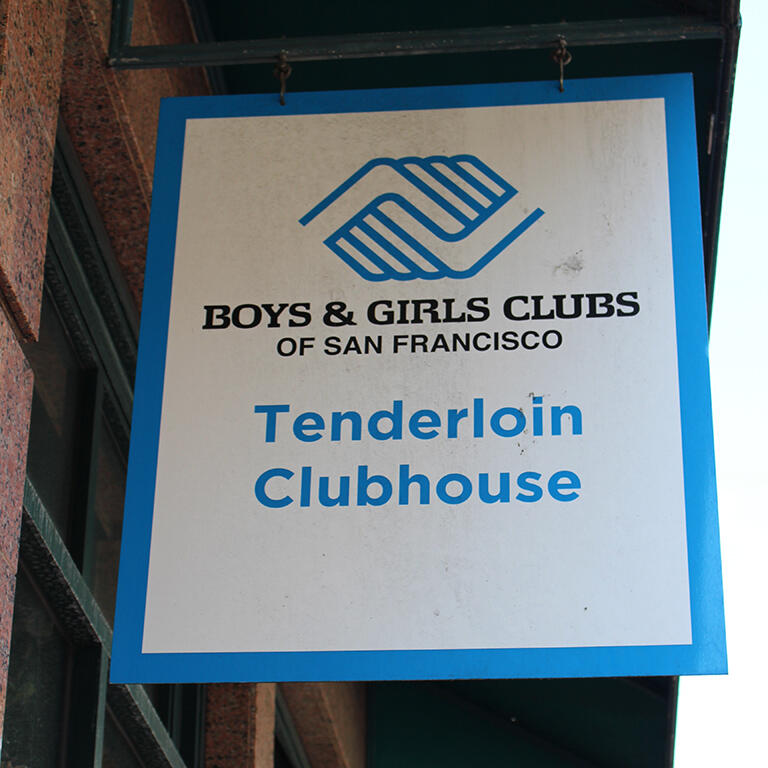 Boys & Girls Club of San Francisco Tenderloin Clubhouse sign