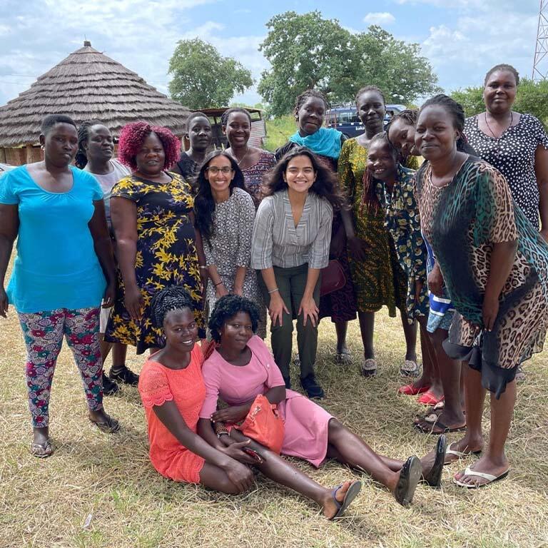 Group of people smiling for a picture