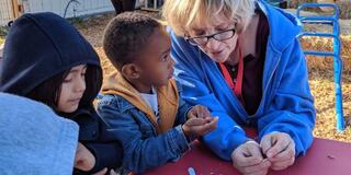 Teresa Fogolini and students