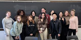 Students and Professor Jennifer Fisher