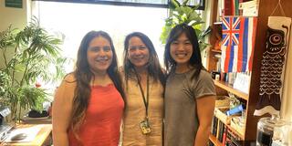 Alondra Saldivar ‘24, Professor Heidi Ho '97, and Kasey Isobe ‘24