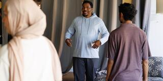 Imam Sundiata Rashid with students