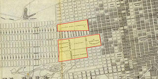 Map of the Big Four Cemeteries in San Francisco in 1870