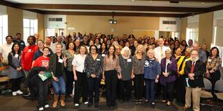 Group photo from the  The 50th anniversary celebration for the International and Multicultural Education Department